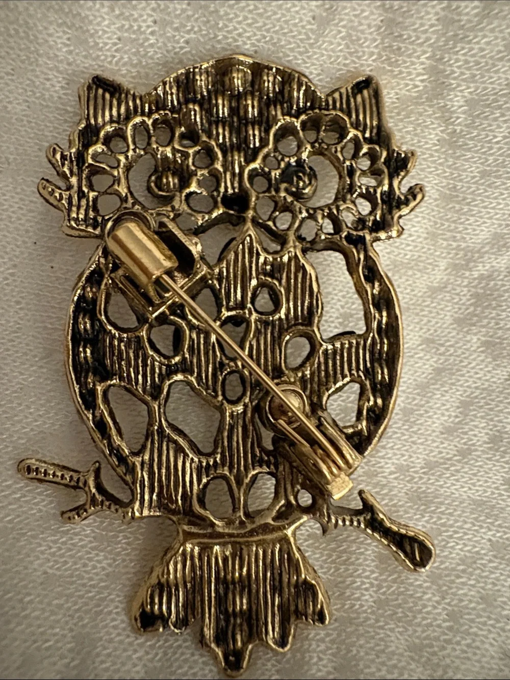 Gold-Tone Multicolor Abalone Owl Brooch - Women Jewelry